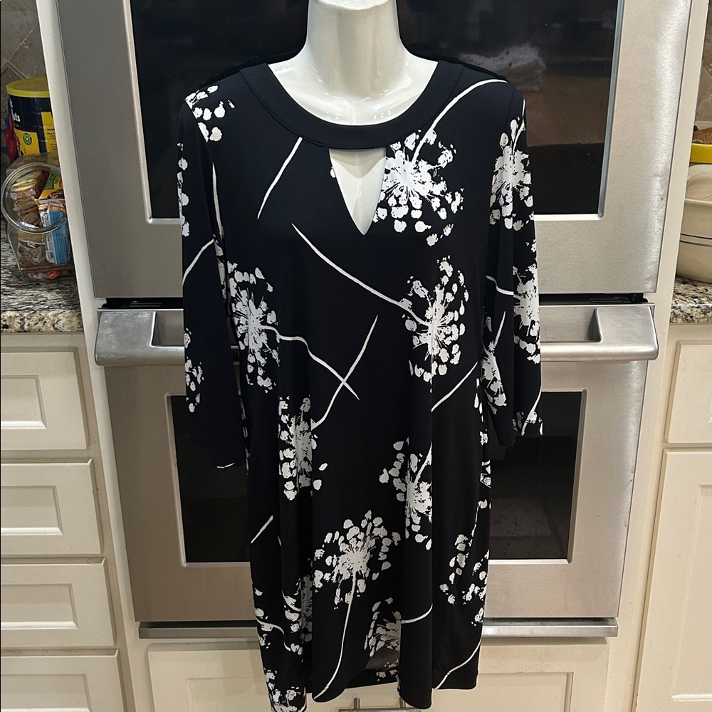 Banana Republic Monochrome Floral Dress